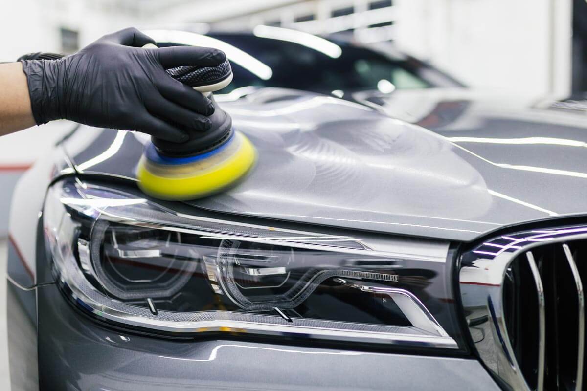 BMW undergoing correction before installation of a GYEON coating.